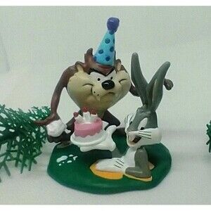 Taz Bugs Bunny 1995 Vintage Birthday Cake Topper Collectible ( Retired )